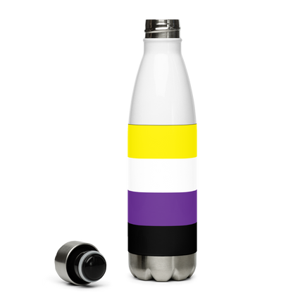 Bandeira não binária de garrafa de água de aço inoxidável