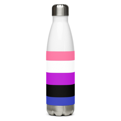 Botella de agua de acero inoxidable Genderfluid Pride
