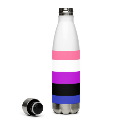 Botella de agua de acero inoxidable Genderfluid Pride