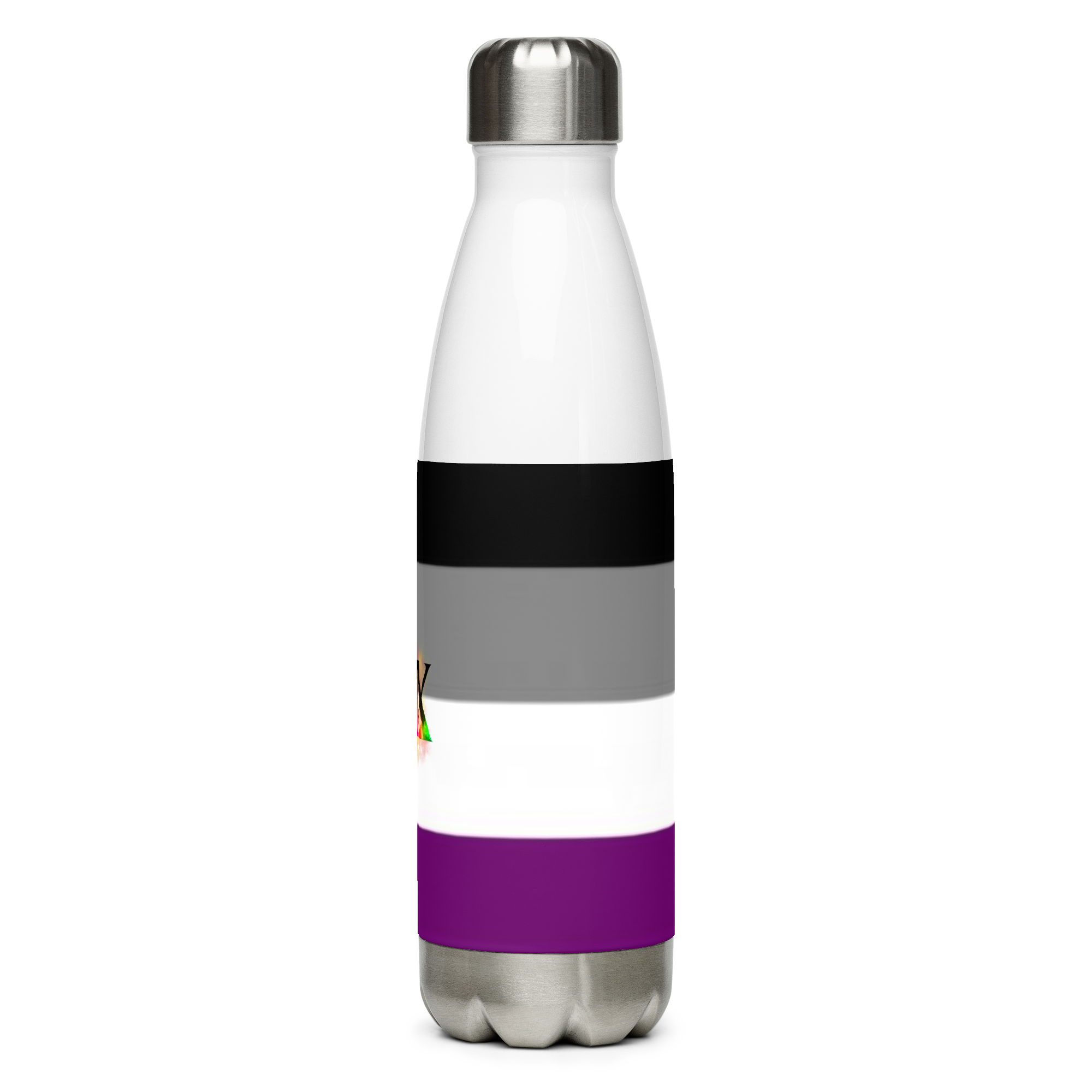 VOCE LINDX Asexual Flag Stainless Steel Water Bottle – 500 ml Vacuum-Insulated, Leak-Proof, Colourful Design