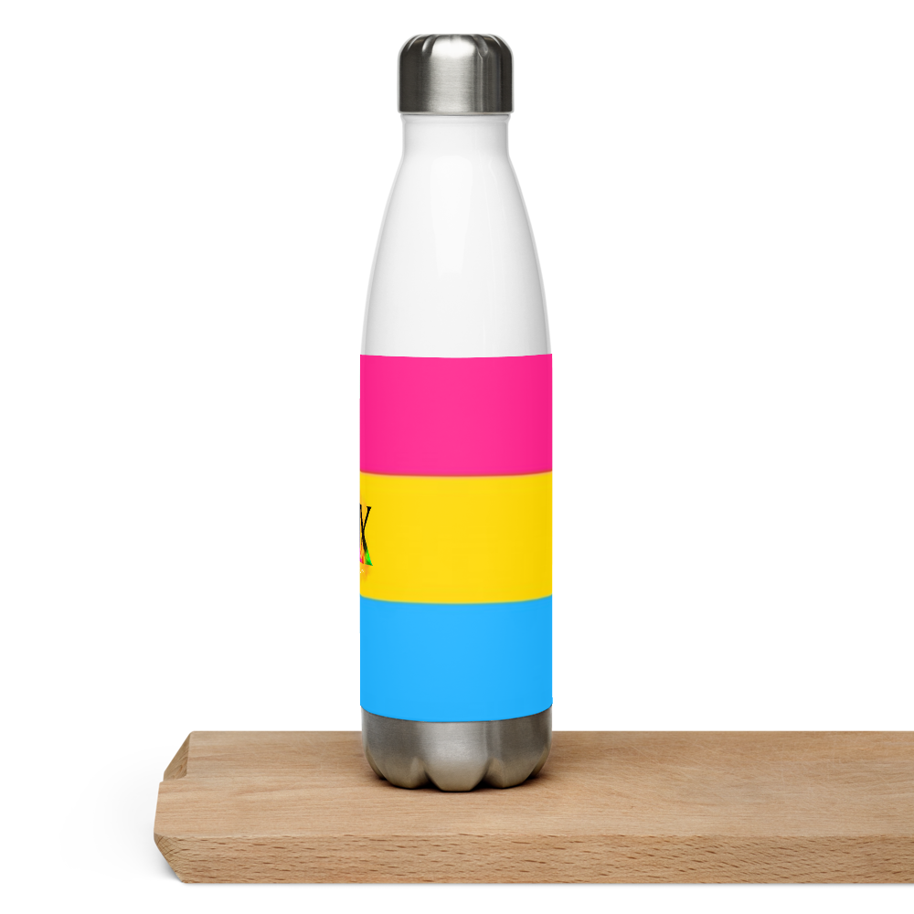 Garrafa de água de aço inoxidável Bandeira Pansexual