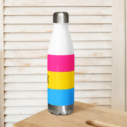 Garrafa de água de aço inoxidável Bandeira Pansexual