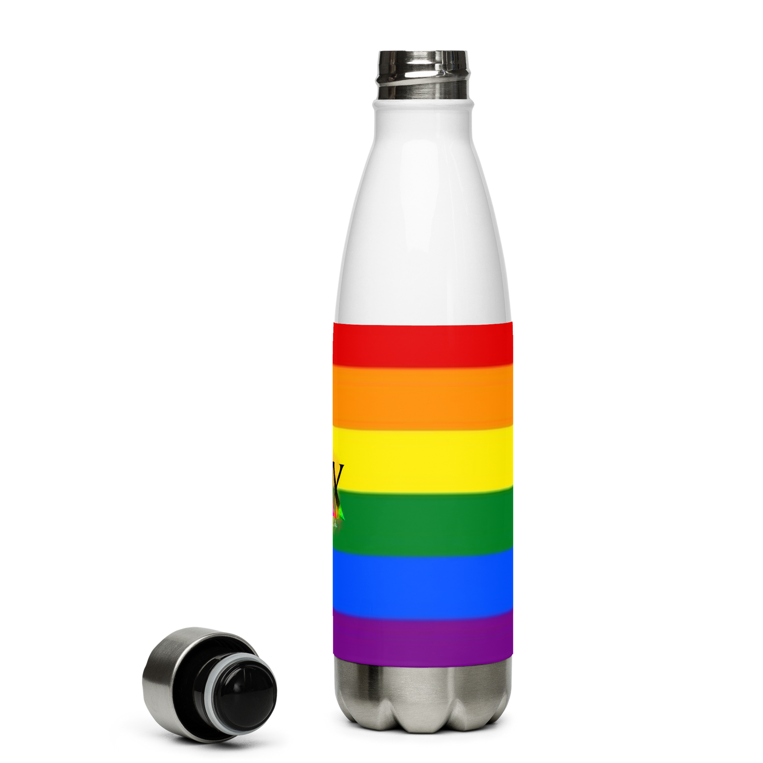 Botella de Agua de Acero Inoxidable LGBTQIA+ 6 colores
