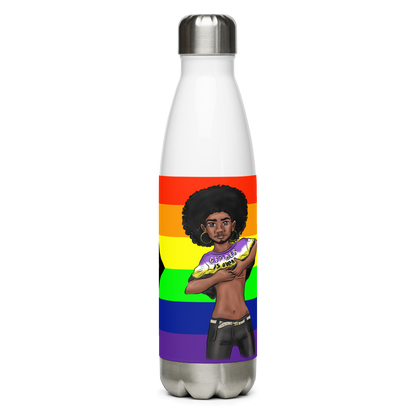 Botella de agua de acero inoxidable No binario y Orgullo Intersexual-Inclusivo