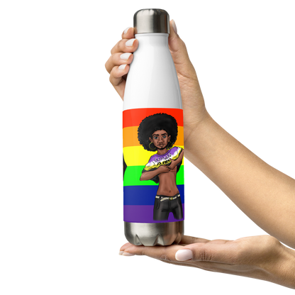 Botella de agua de acero inoxidable No binario y Orgullo Intersexual-Inclusivo