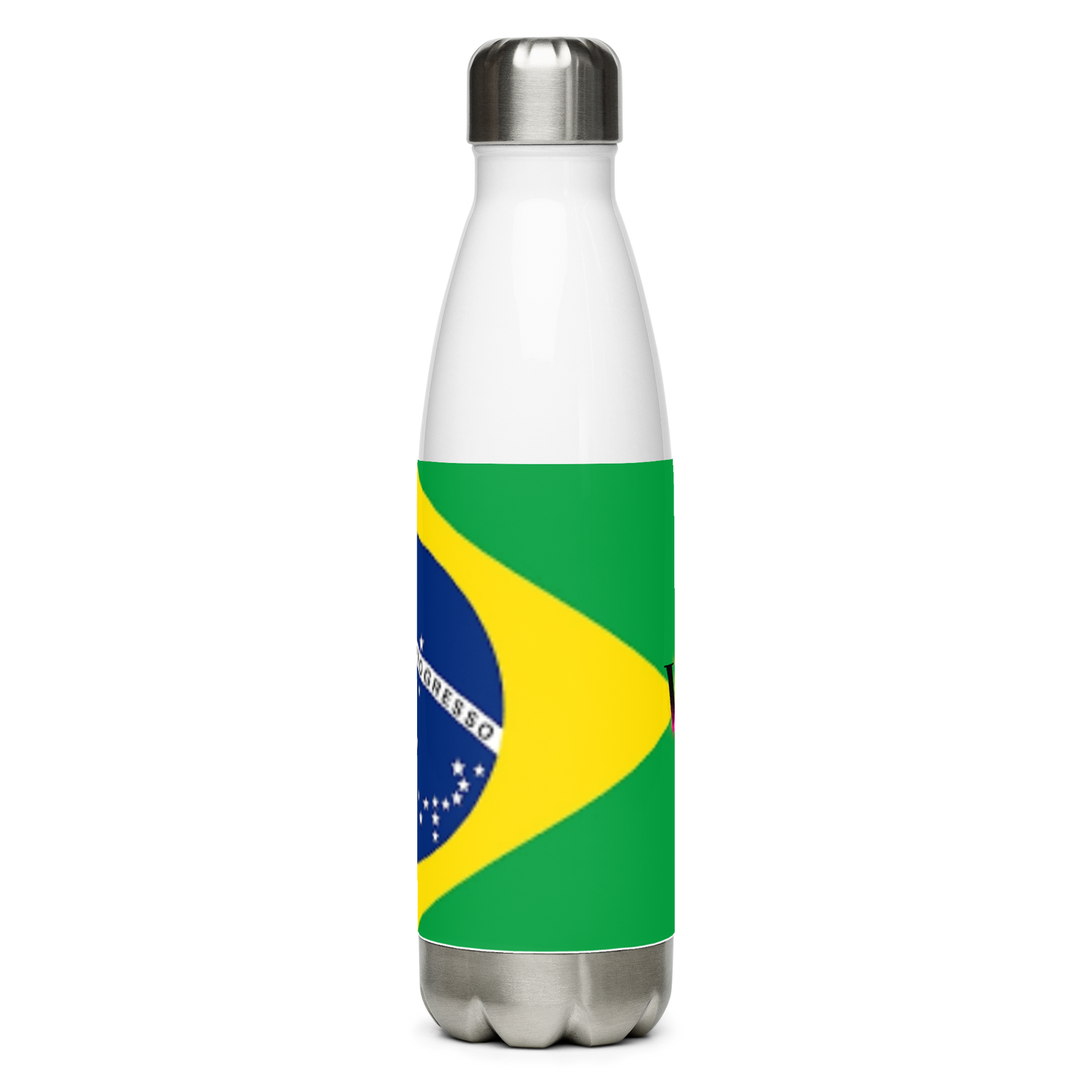 Botella de agua de acero inoxidable Bandera de Brasil