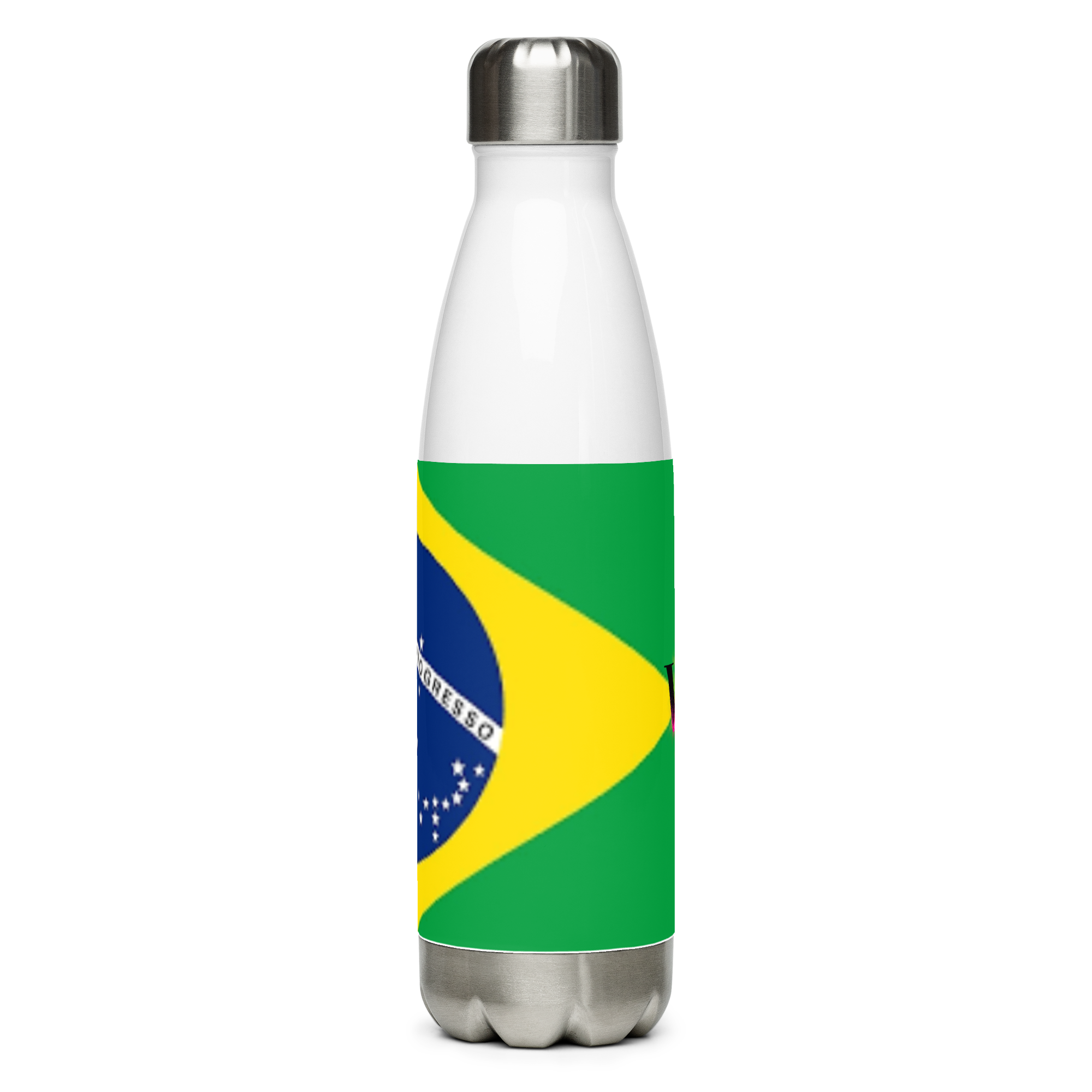 Botella de agua de acero inoxidable Bandera de Brasil