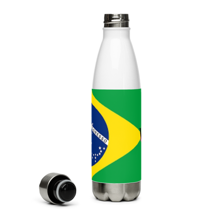 Botella de agua de acero inoxidable Bandera de Brasil