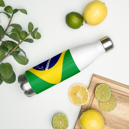 Botella de agua de acero inoxidable Bandera de Brasil