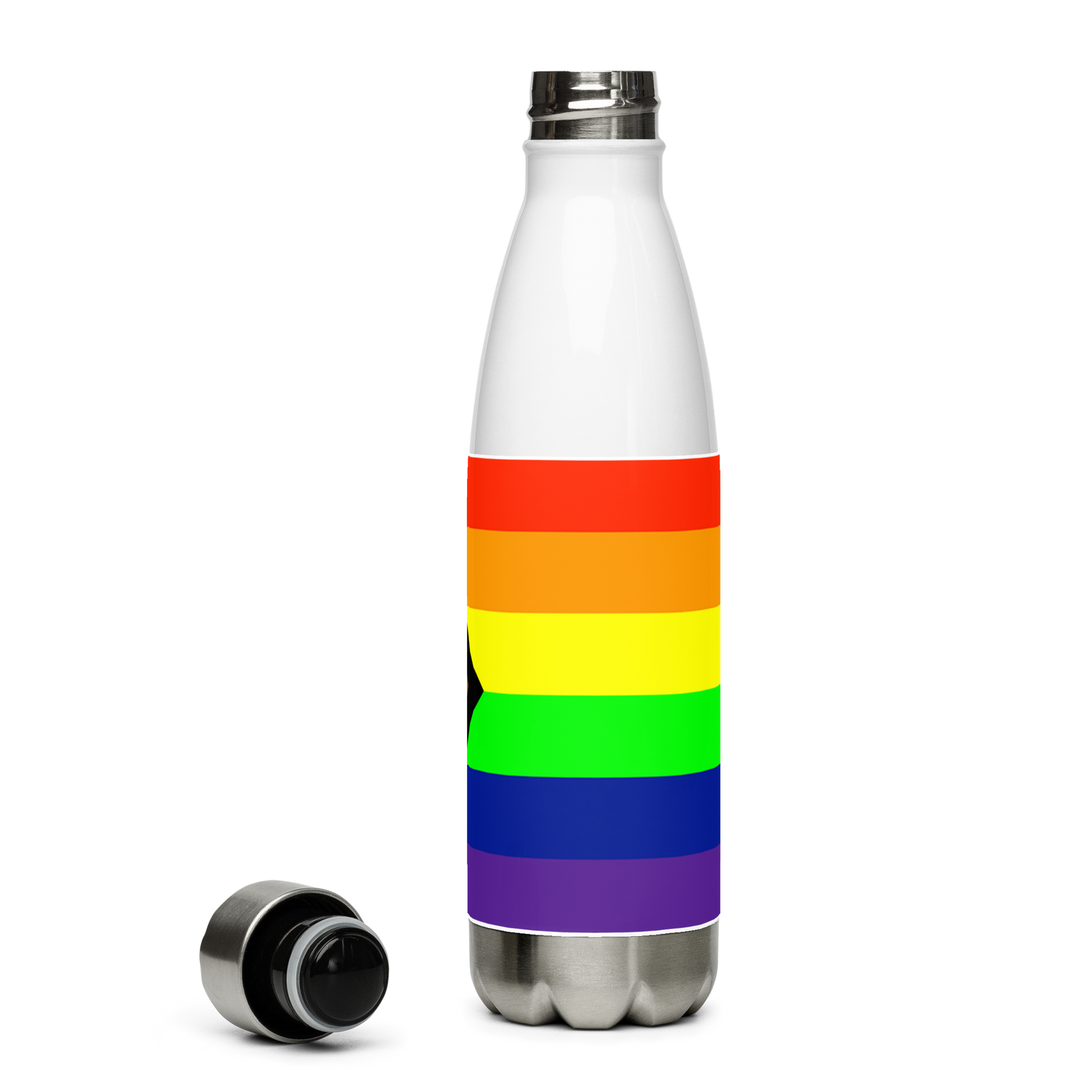 Garrafa de água de aço inoxidável Pride Intersex-Inclusive