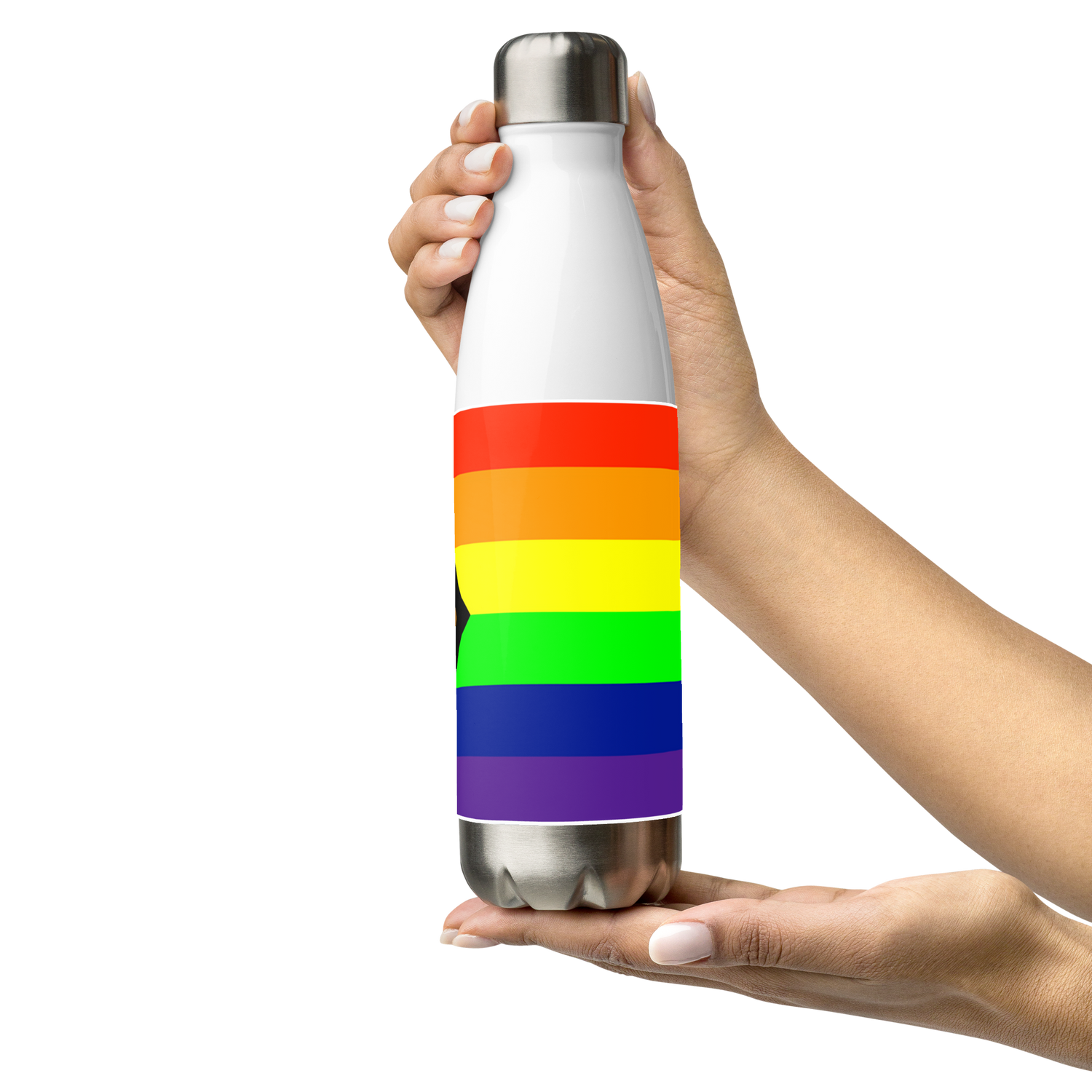 Garrafa de água de aço inoxidável Pride Intersex-Inclusive