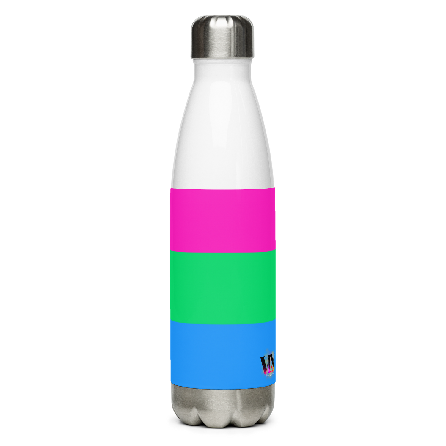 Bandeira polissexual de garrafa de água de aço inoxidável