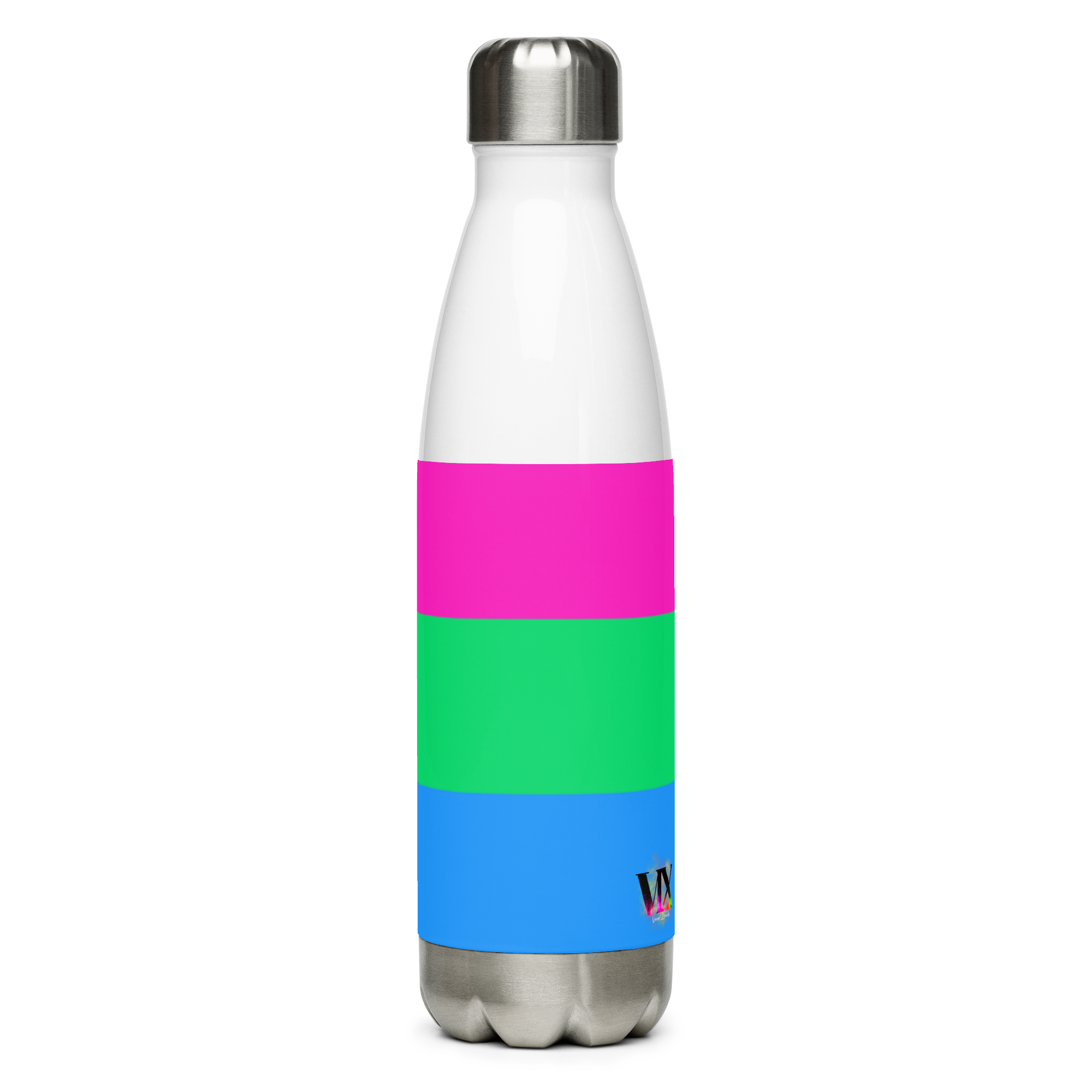 Bandeira polissexual de garrafa de água de aço inoxidável