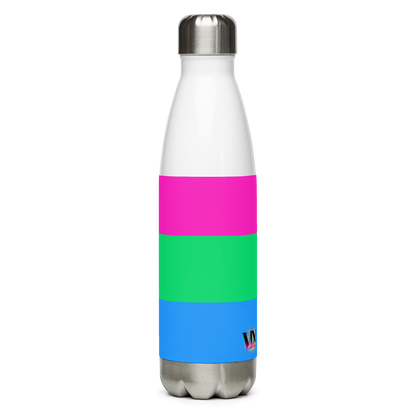 Bandeira polissexual de garrafa de água de aço inoxidável