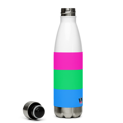 Bandeira polissexual de garrafa de água de aço inoxidável