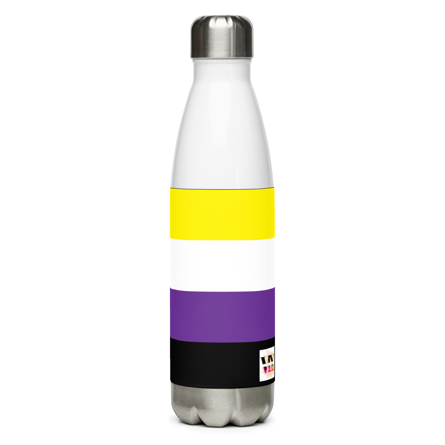 Bandeira não binária de garrafa de água de aço inoxidável