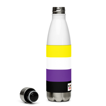 Bandeira não binária de garrafa de água de aço inoxidável