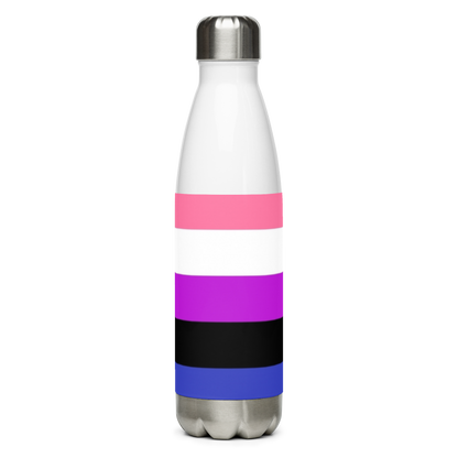 Botella de agua de acero inoxidable Genderfluid Pride