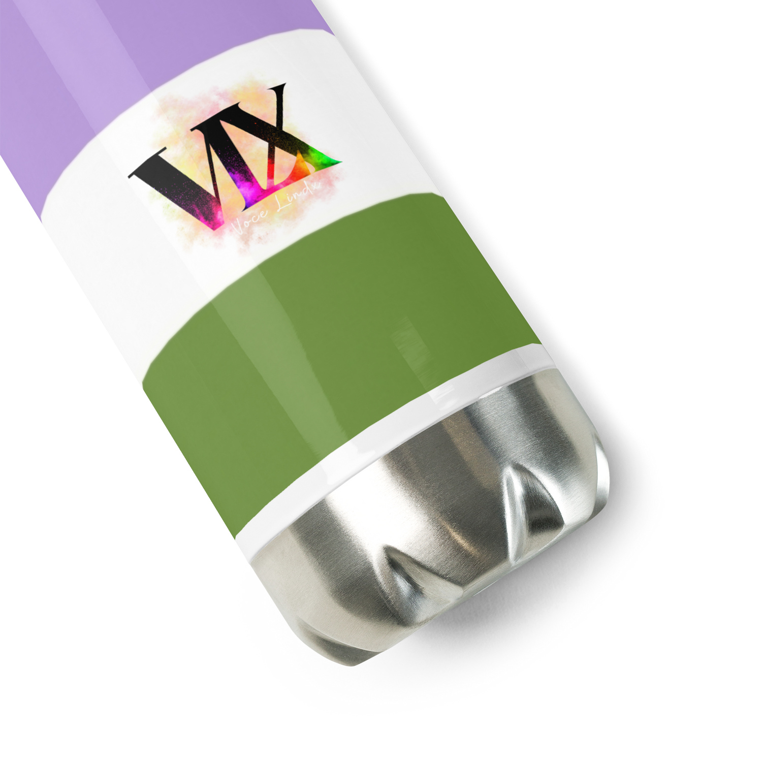 Botella de agua de acero inoxidable Bandera Genderqueer