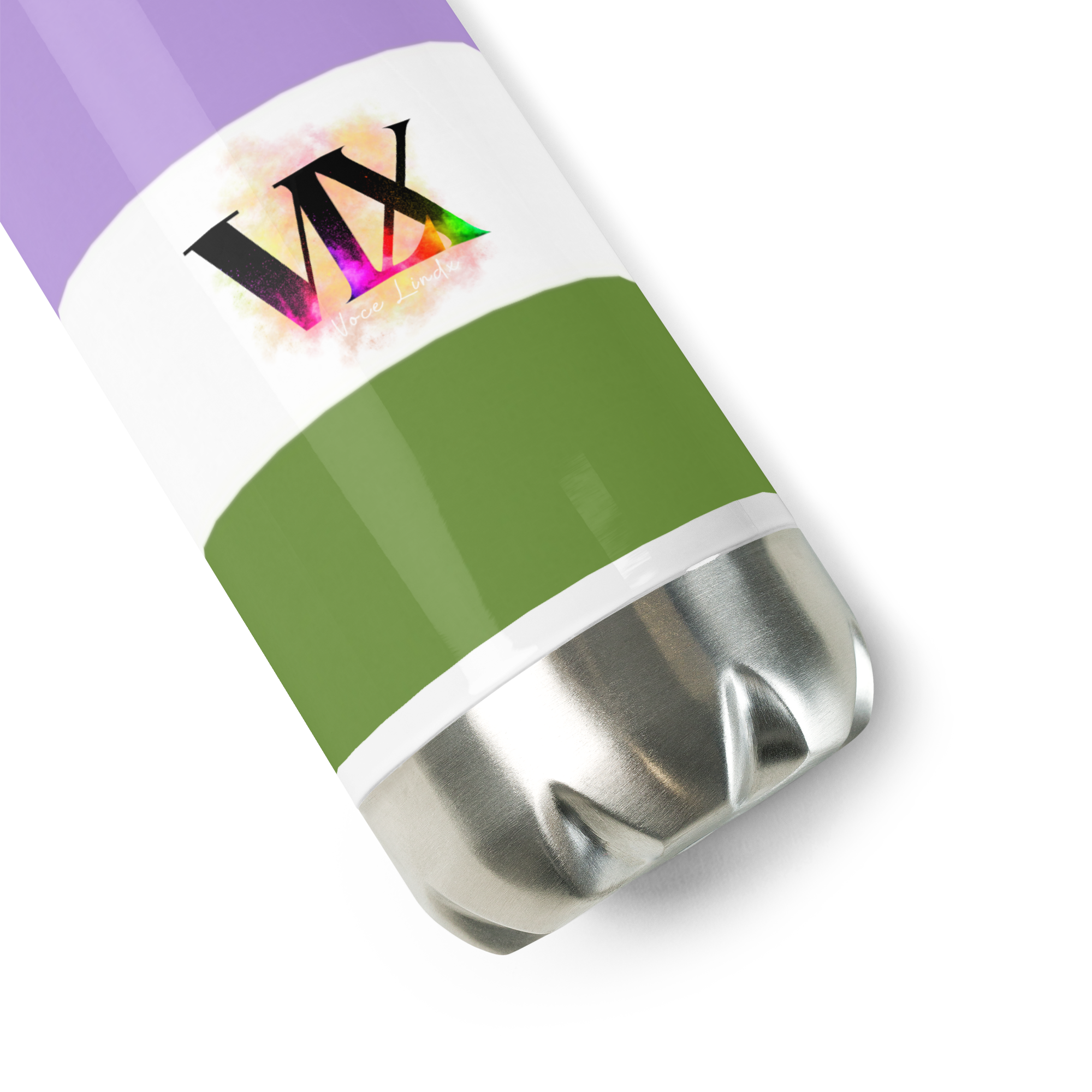 Botella de agua de acero inoxidable Bandera Genderqueer