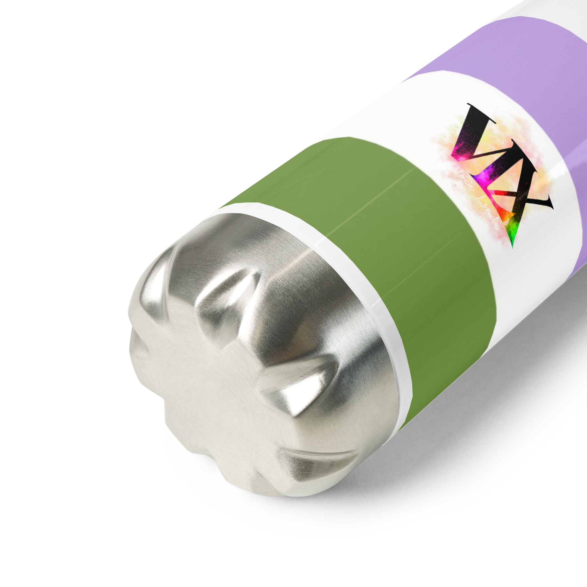 Botella de agua de acero inoxidable Bandera Genderqueer