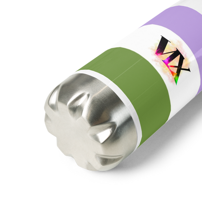 Botella de agua de acero inoxidable Bandera Genderqueer