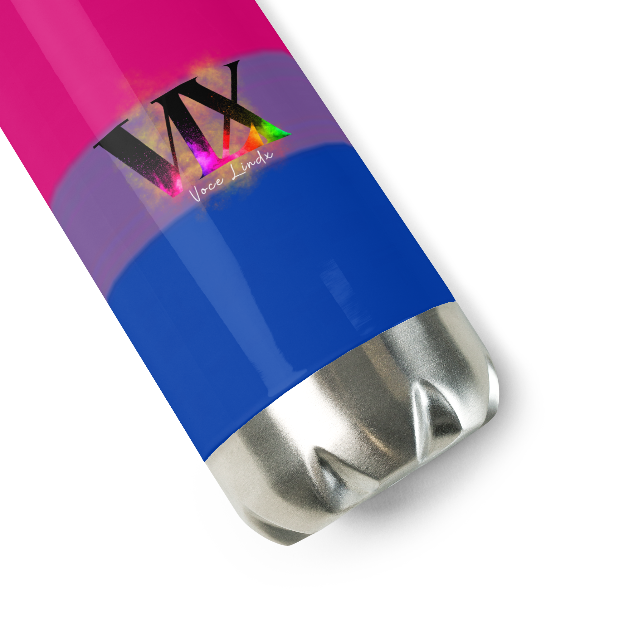 VOCE LINDX Bisexual Flag Stainless Steel Water Bottle – 500ml Double-Walled, Leak-Proof, Gloss Finish