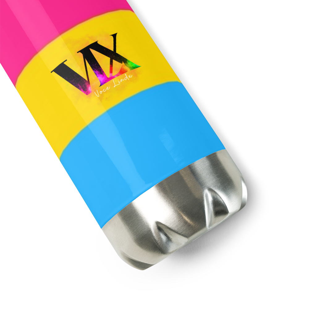 Garrafa de água de aço inoxidável Bandeira Pansexual