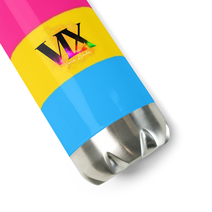 Garrafa de água de aço inoxidável Bandeira Pansexual
