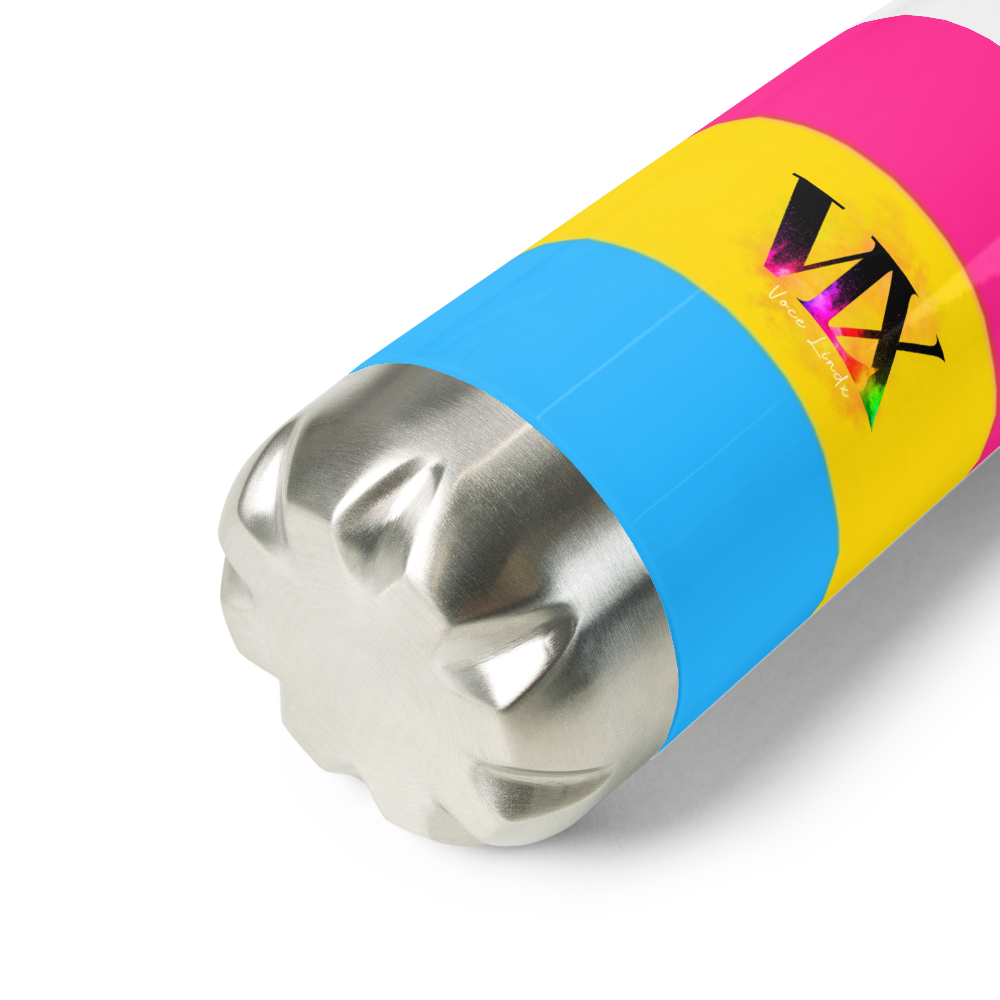 Garrafa de água de aço inoxidável Bandeira Pansexual