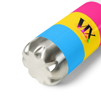 Garrafa de água de aço inoxidável Bandeira Pansexual