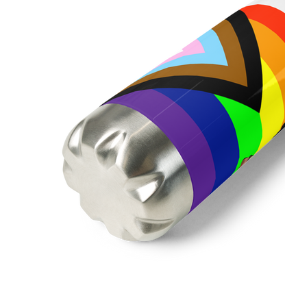 Botella de agua de acero inoxidable No binario y Orgullo Intersexual-Inclusivo