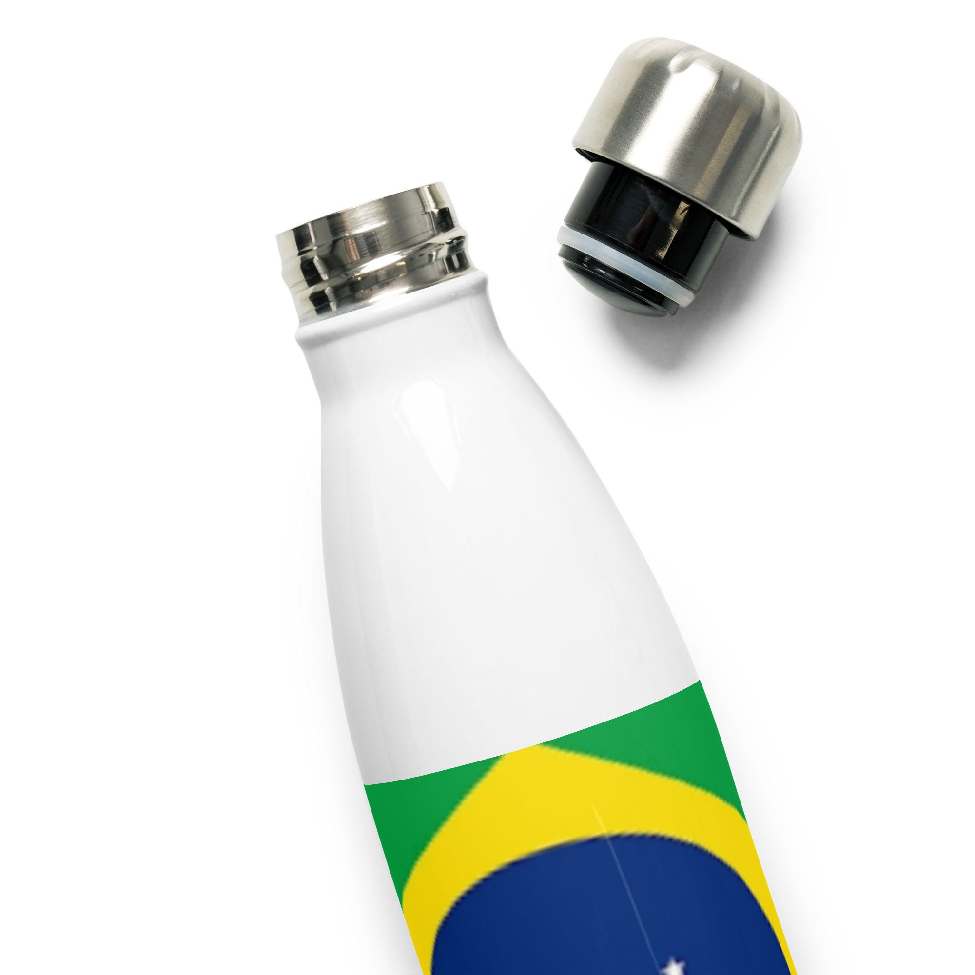 Botella de agua de acero inoxidable Bandera de Brasil