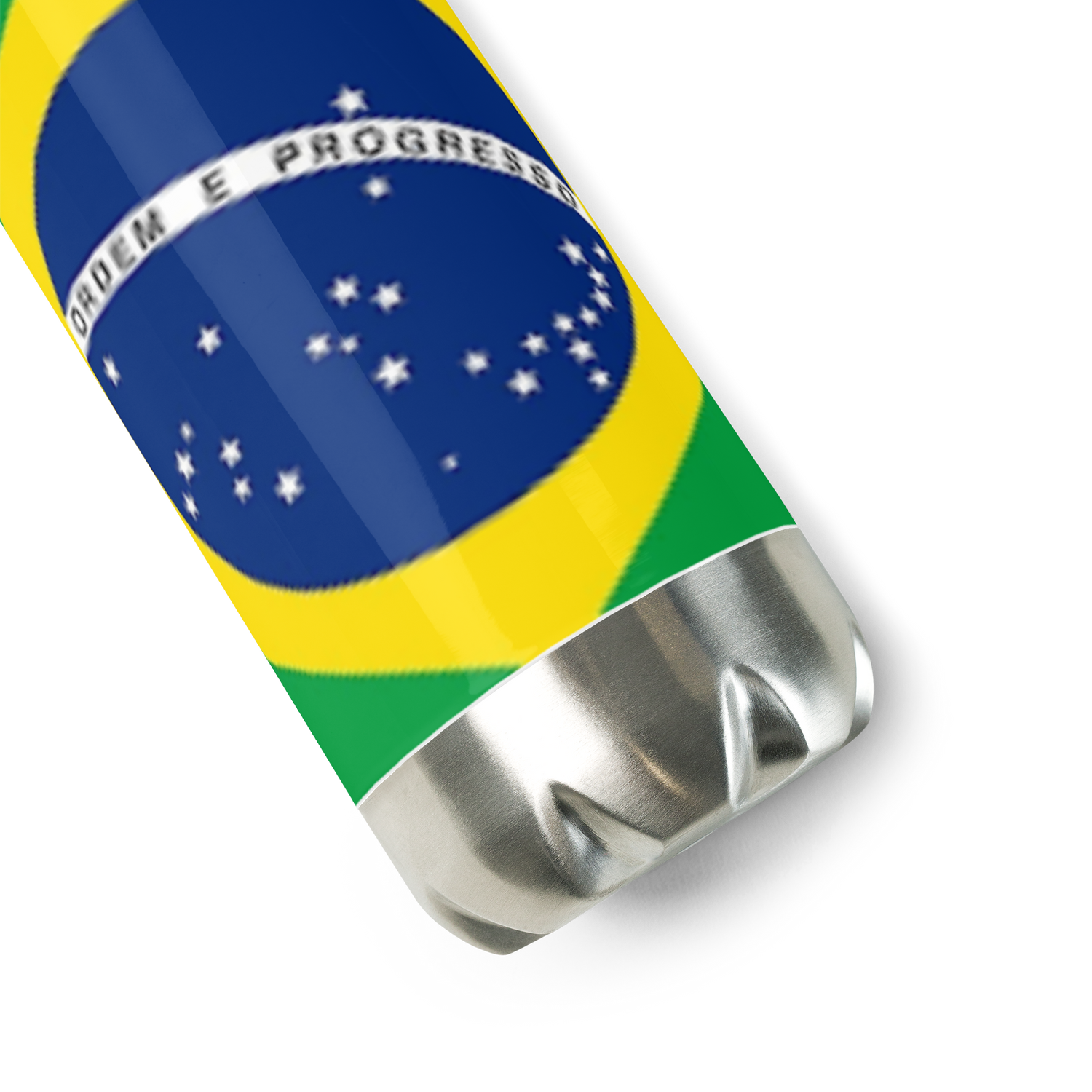 Botella de agua de acero inoxidable Bandera de Brasil