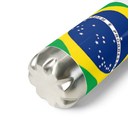 Botella de agua de acero inoxidable Bandera de Brasil