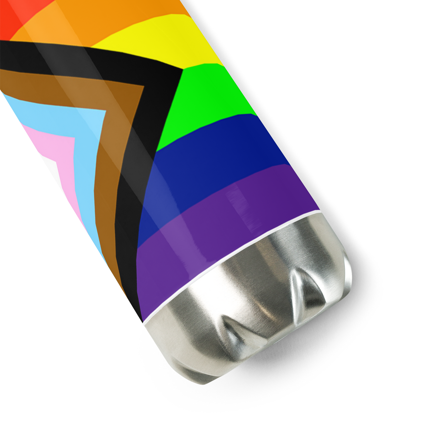 Garrafa de água de aço inoxidável Pride Intersex-Inclusive