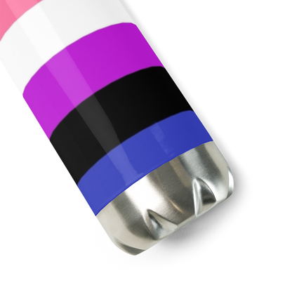 Botella de agua de acero inoxidable Genderfluid Pride