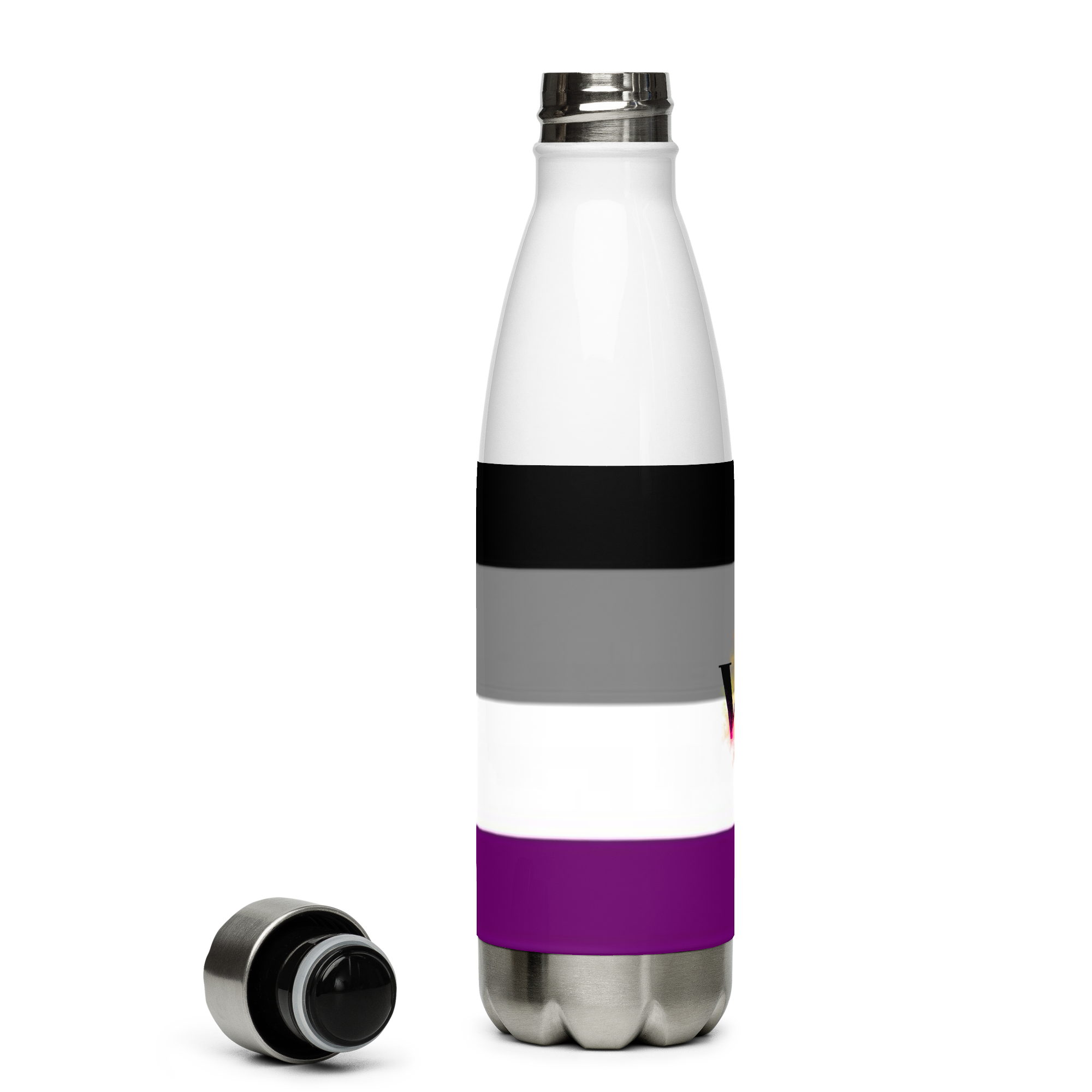 VOCE LINDX Asexual Flag Stainless Steel Water Bottle – 500 ml Vacuum-Insulated, Leak-Proof, Colourful Design
