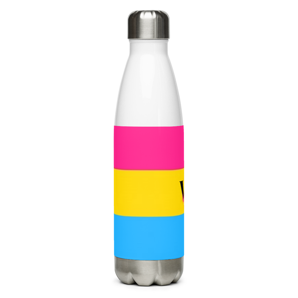 Garrafa de água de aço inoxidável Bandeira Pansexual