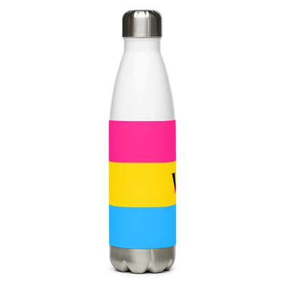 Garrafa de água de aço inoxidável Bandeira Pansexual