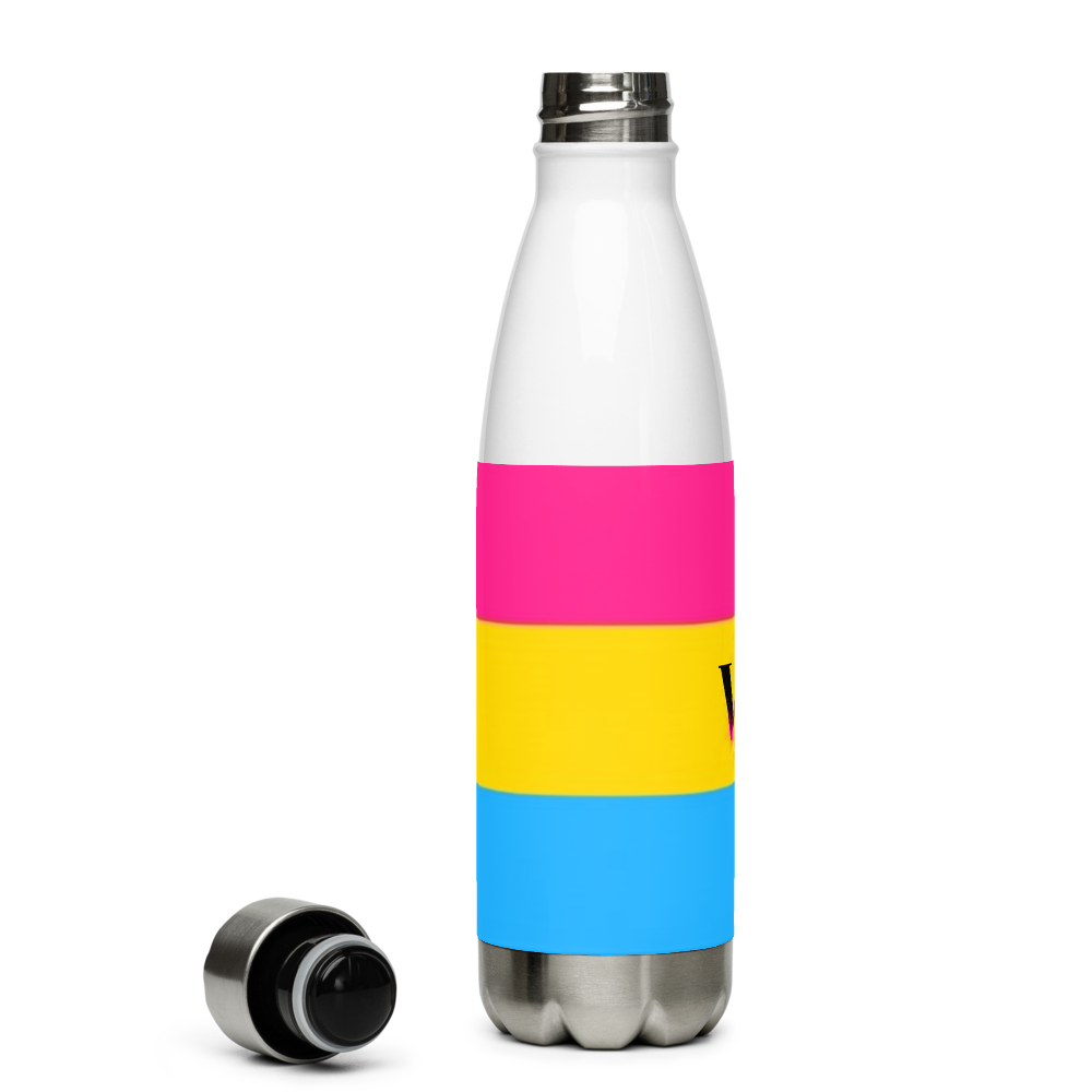 Garrafa de água de aço inoxidável Bandeira Pansexual