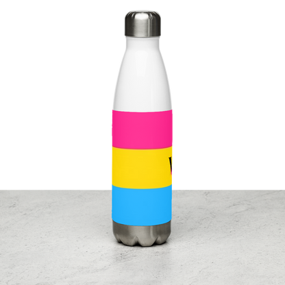 Garrafa de água de aço inoxidável Bandeira Pansexual