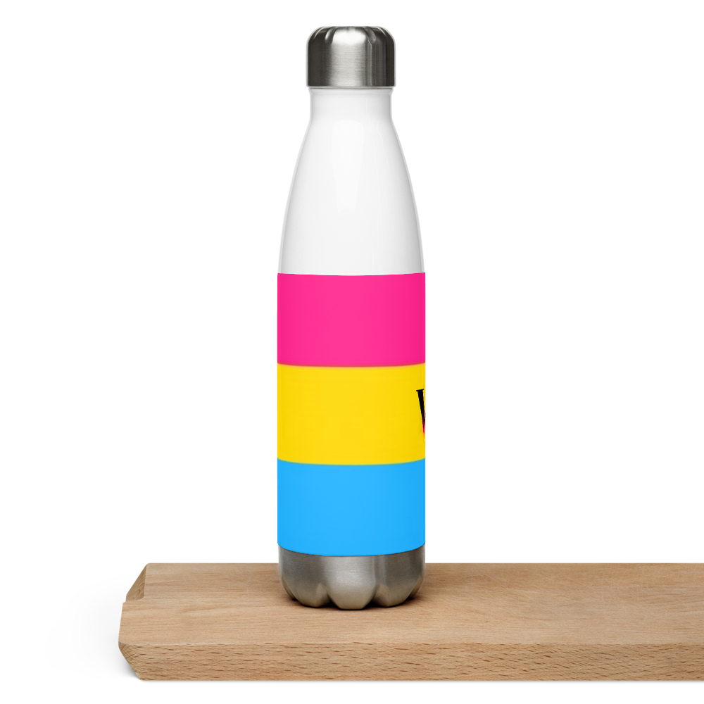 Garrafa de água de aço inoxidável Bandeira Pansexual
