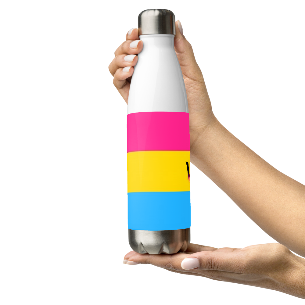 Garrafa de água de aço inoxidável Bandeira Pansexual