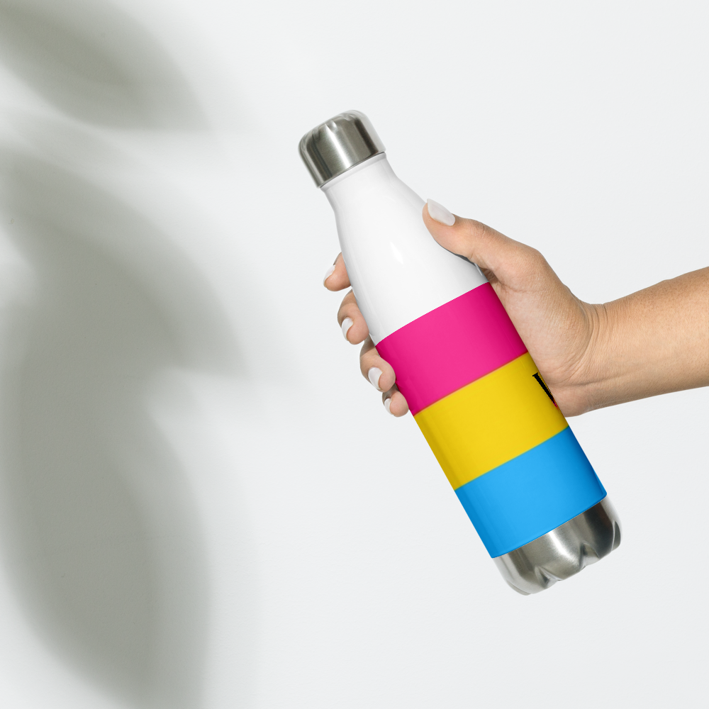 Garrafa de água de aço inoxidável Bandeira Pansexual
