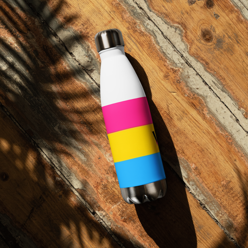Garrafa de água de aço inoxidável Bandeira Pansexual
