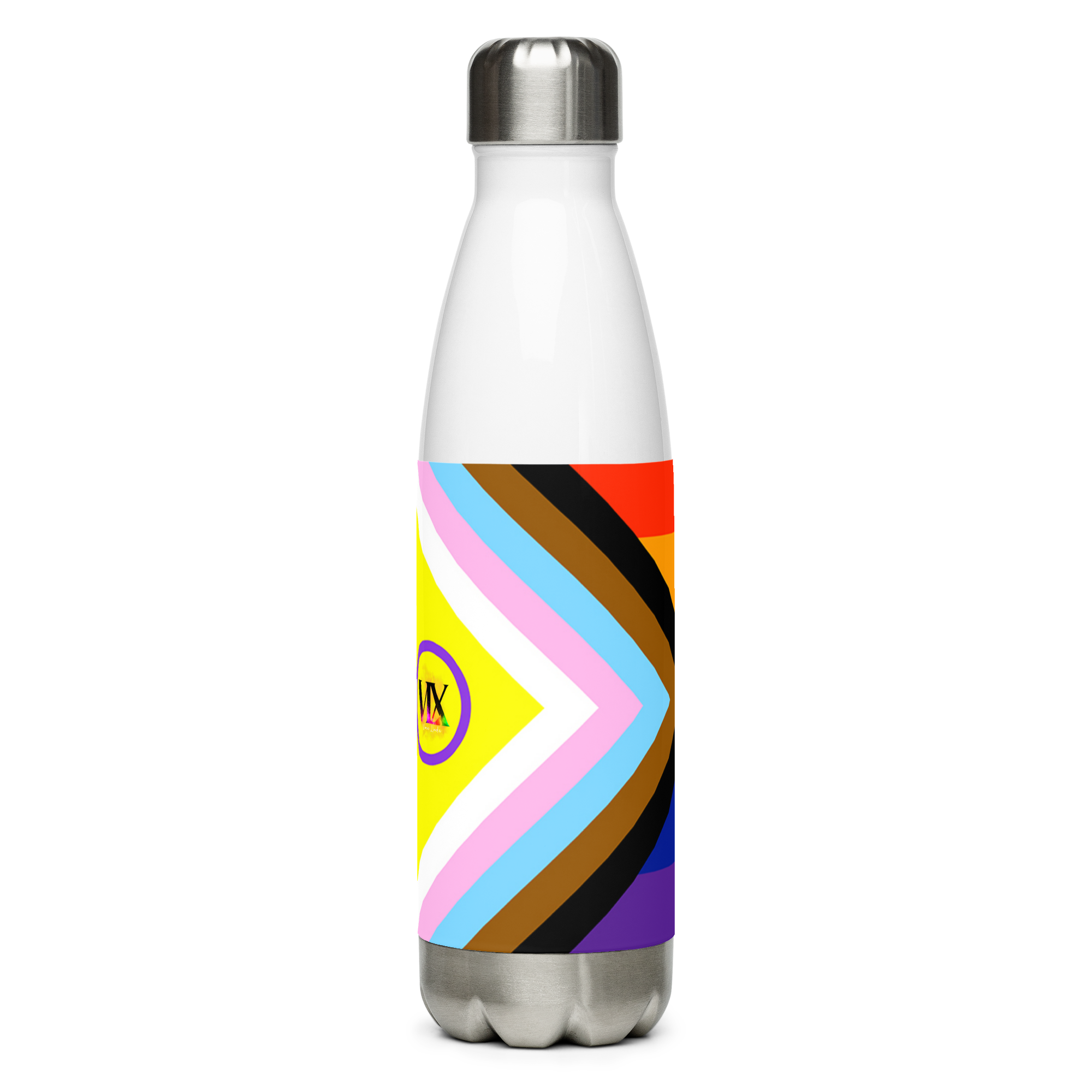 Botella de agua de acero inoxidable No binario y Orgullo Intersexual-Inclusivo