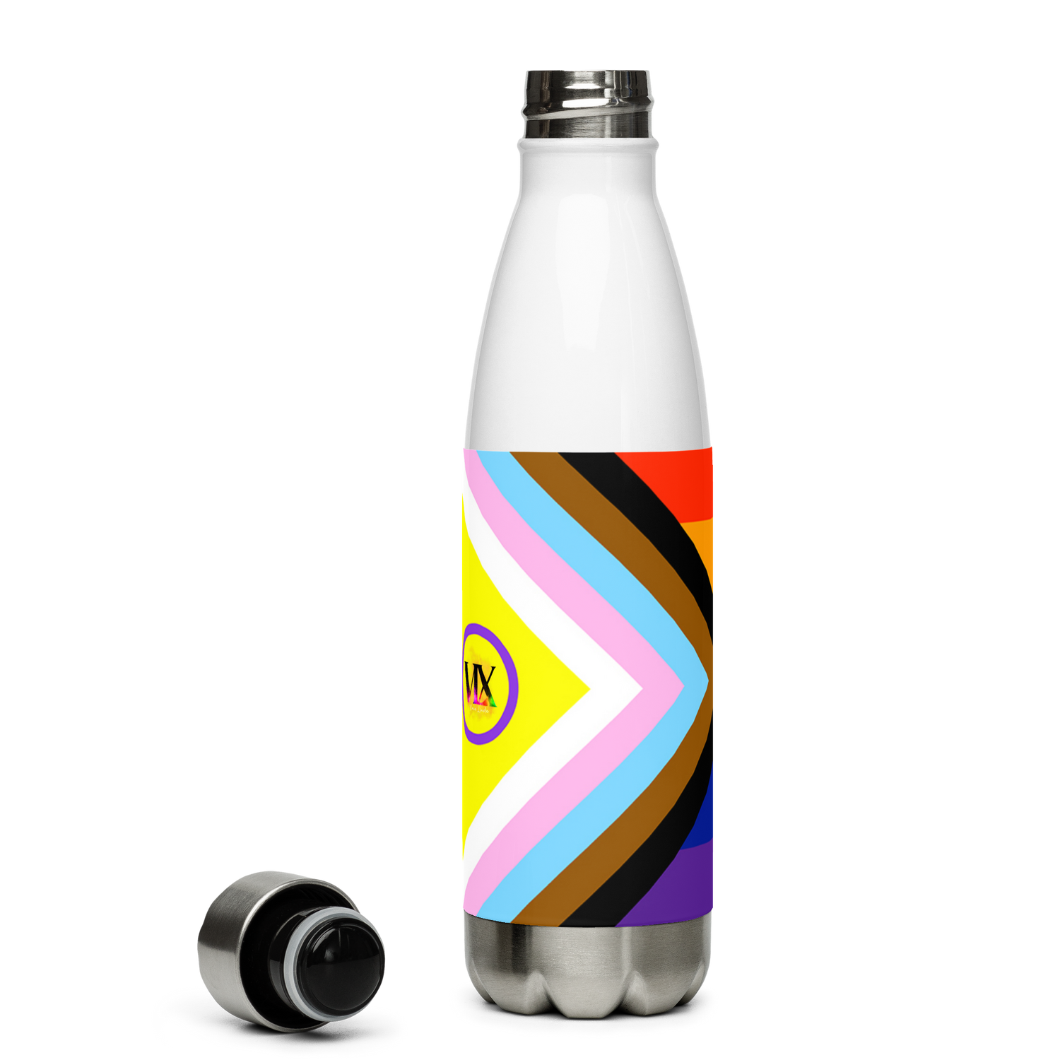 Botella de agua de acero inoxidable No binario y Orgullo Intersexual-Inclusivo
