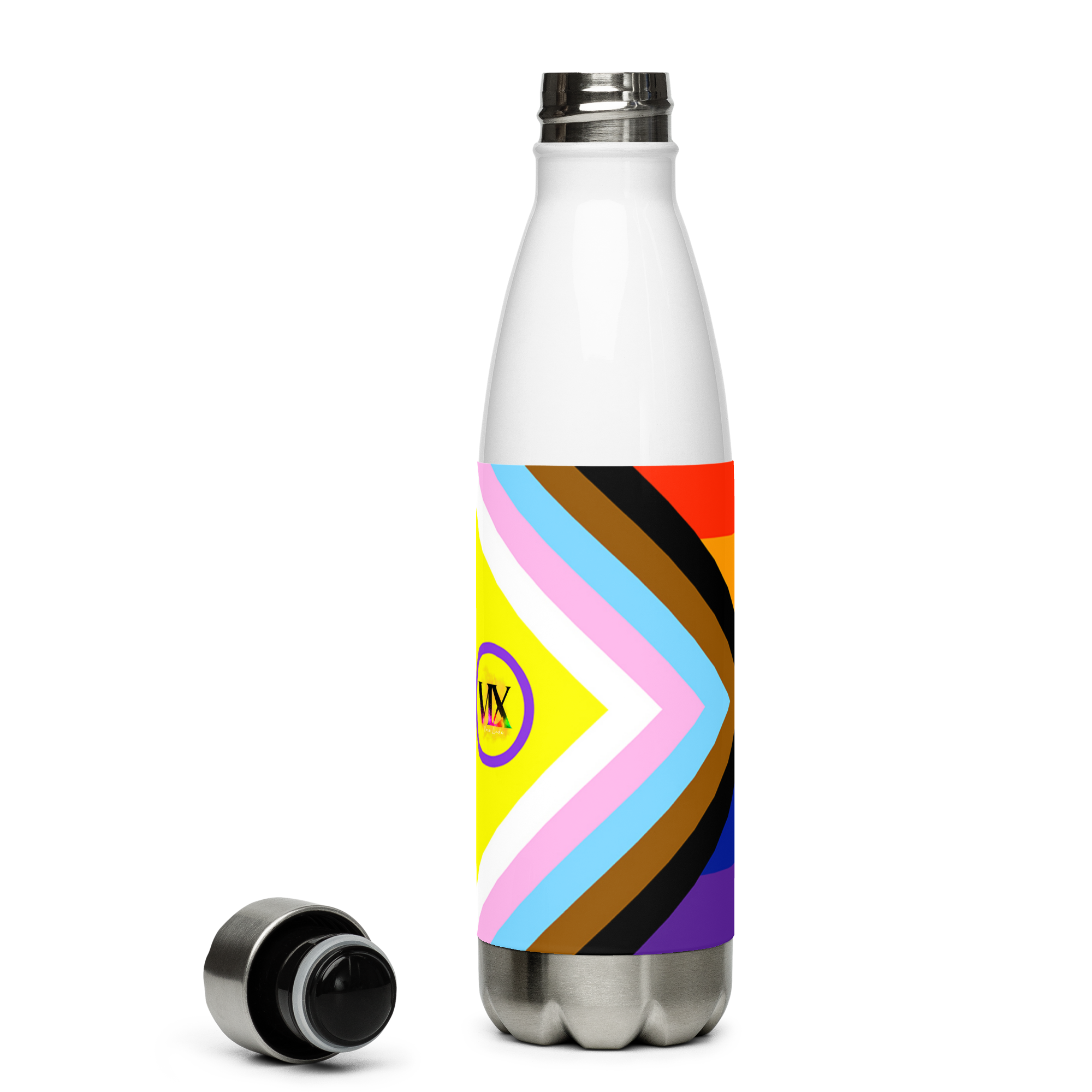 Botella de agua de acero inoxidable No binario y Orgullo Intersexual-Inclusivo