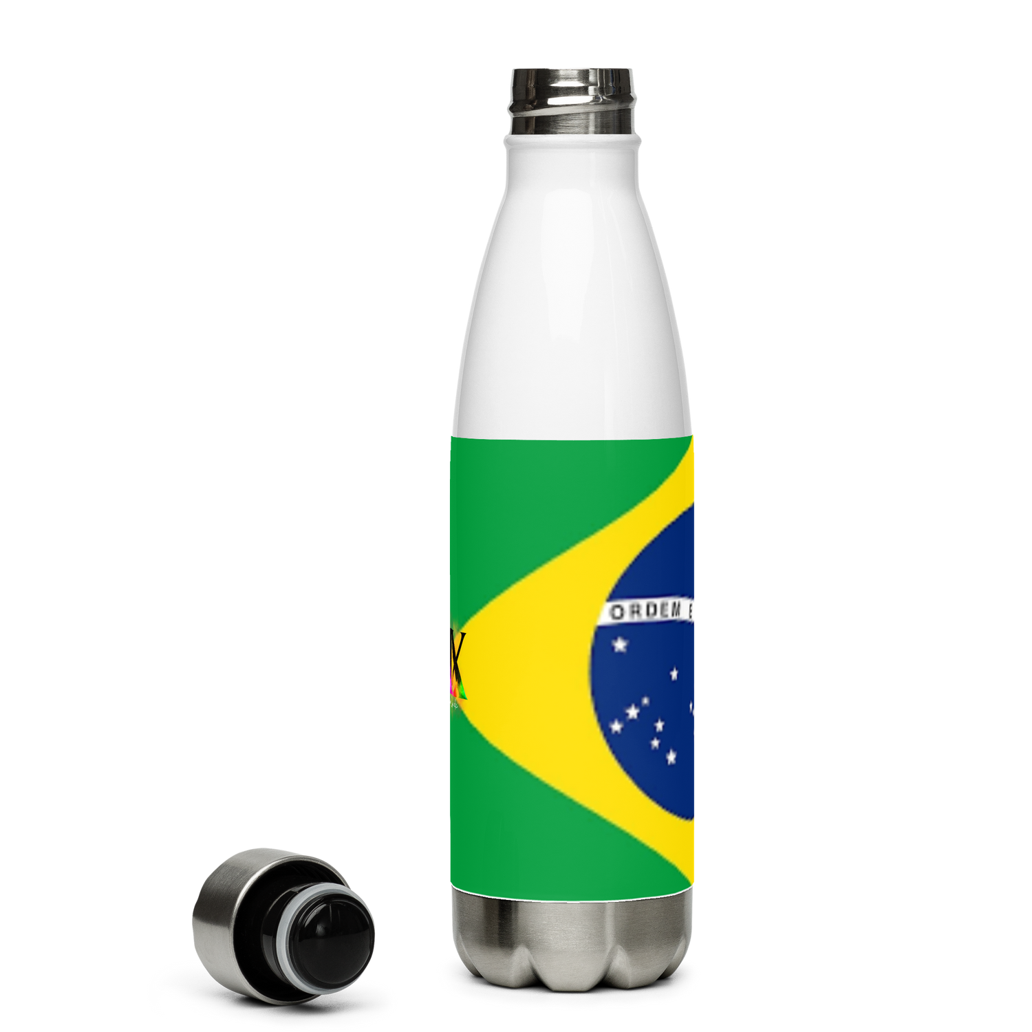 Botella de agua de acero inoxidable Bandera de Brasil